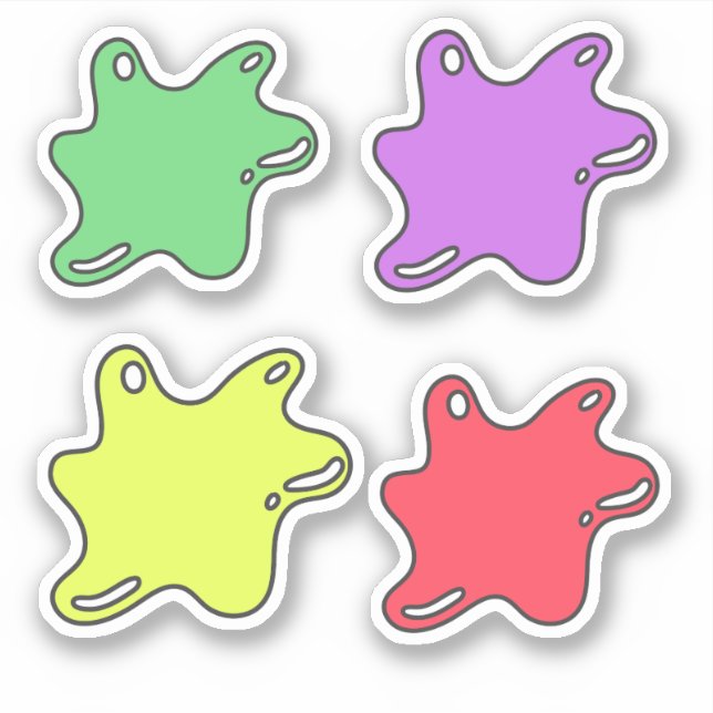 Slime shaped decorative Sticker (Front)
