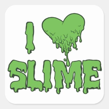 Slime Square Sticker by OblivionHead at Zazzle