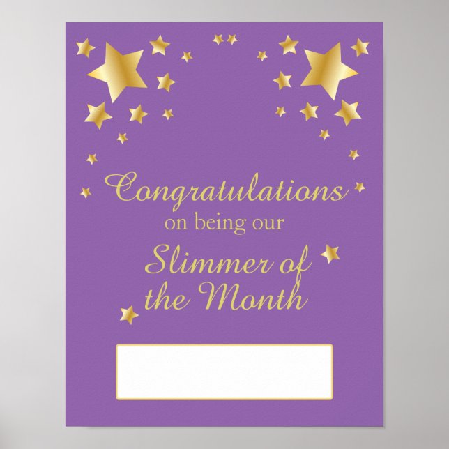 Slimmer of the Month Slimming Club Weight Loss Poster (Front)