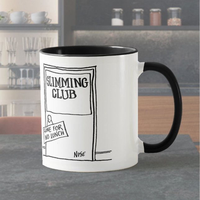 Slimming Club has Sign saying "Gone For No Lunch" Mug (Creator Uploaded)