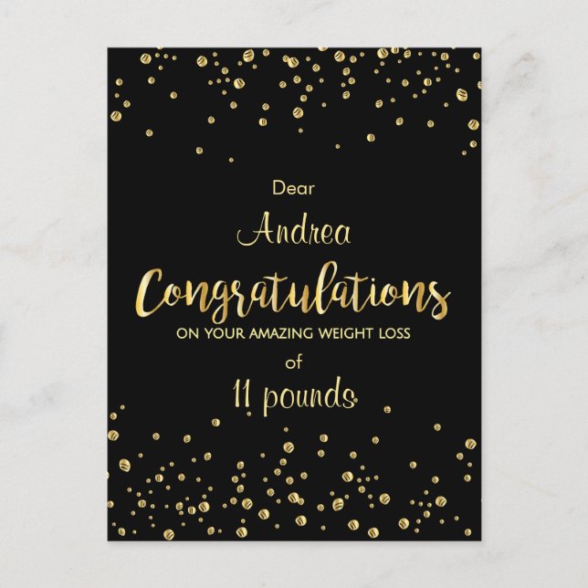 Slimming Club Success Weight Loss Certificate Postcard (Front)