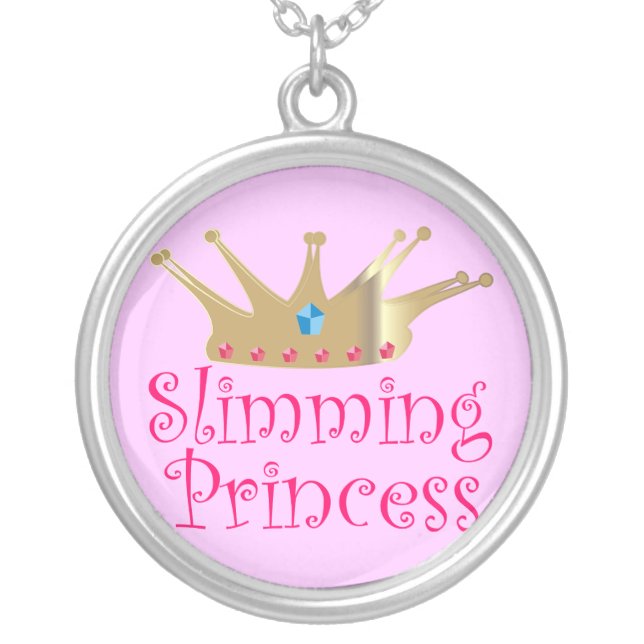 Slimming Princess Silver Plated Necklace (Front)