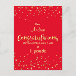 Slimming Success Weight Loss Award Certificate Postcard