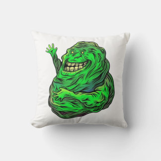 Slimy Green Ghost! Throw Pillow