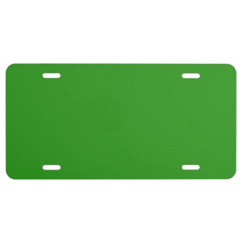 Slimy Green Solid Color License Plate