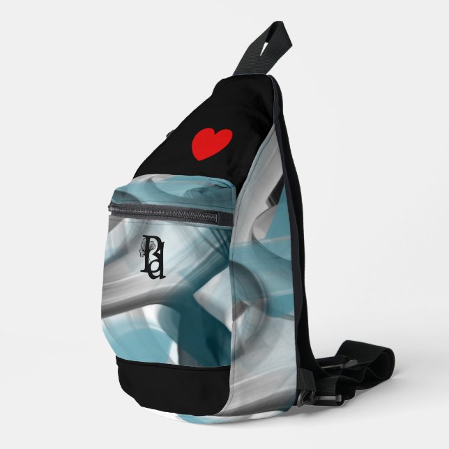 Sling Bag Trend Abstract Blue Ocean  (Right Corner)