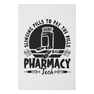 Slinging Pills Pharmacist Pharmacy Technician Gift Faux Canvas Print