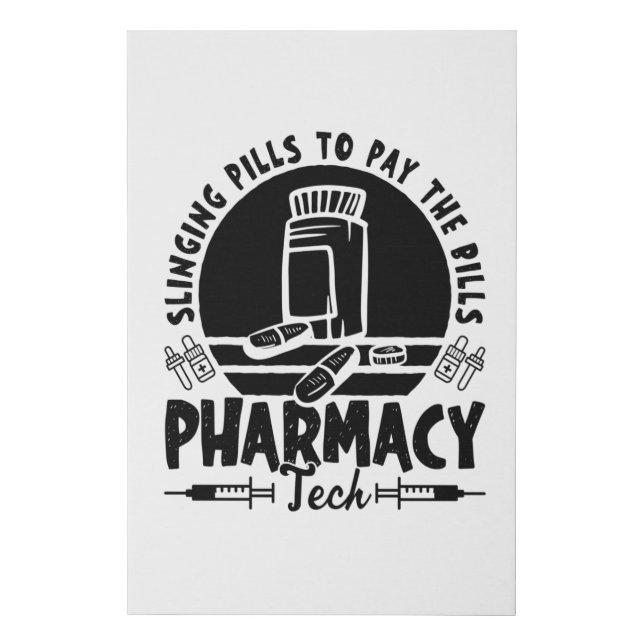 Slinging Pills Pharmacist Pharmacy Technician Gift Faux Canvas Print (Front)