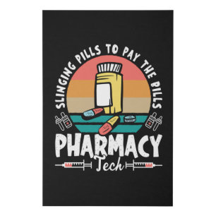 Slinging Pills Pharmacy Technician Pharmacist Gift Faux Canvas Print