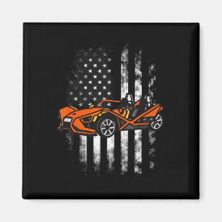 Slingshot Car American Usa Flag 4th Of July Magnet