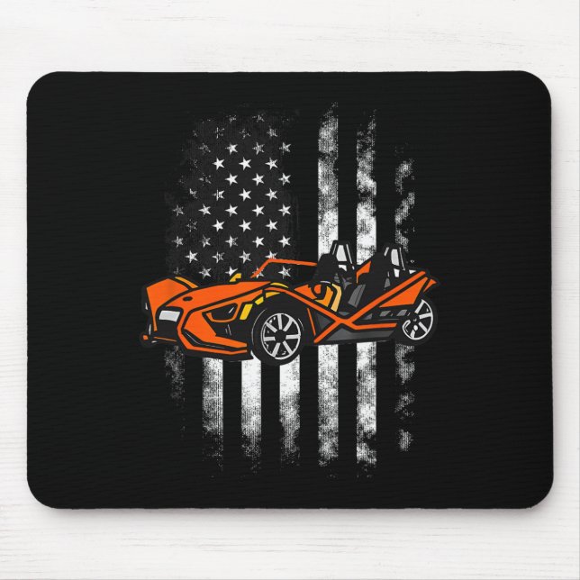 Slingshot Car American Usa Flag 4th Of July  Mouse Pad (Front)