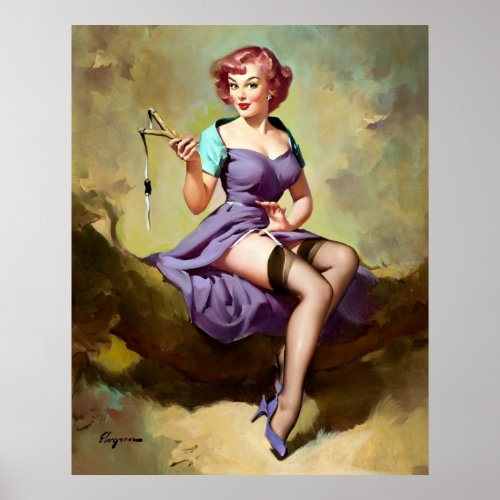 Slingshot Pin Up Poster