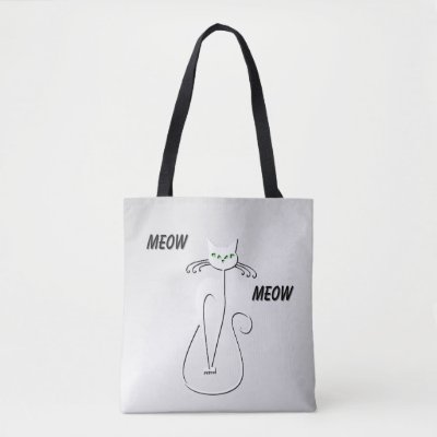 Slinky Black Cat Meow Meow Green Eyes on Silver
