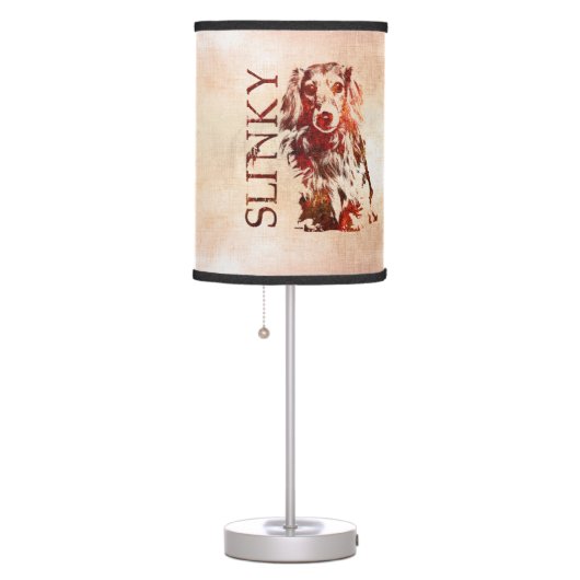 Slinky - Dachshund dog - Doxie Table Lamp (Right)