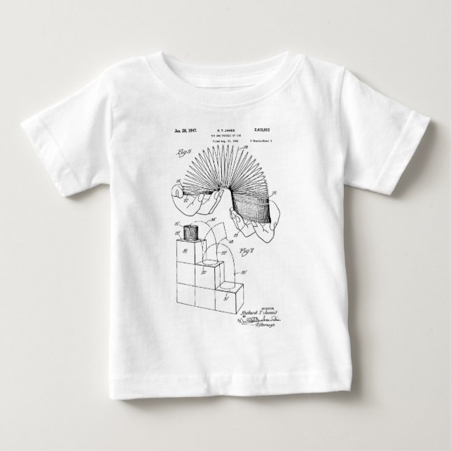 Slinky Patent 1947 Baby T-Shirt (Front)