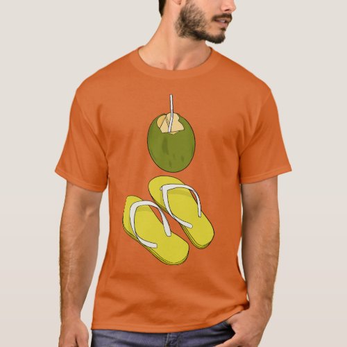 Slippers and coconut water T_Shirt