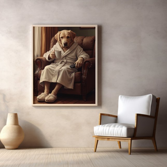 Slippers, Coffee, And Chew Toy Authority Poster (Creator Uploaded)