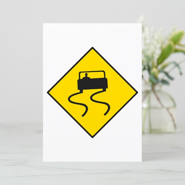 Slippery Road Sign Invitation (Creator Uploaded)