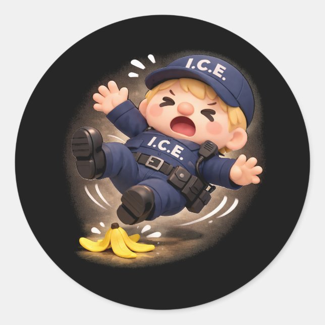 Slippery When Wet Classic Round Sticker (Front)