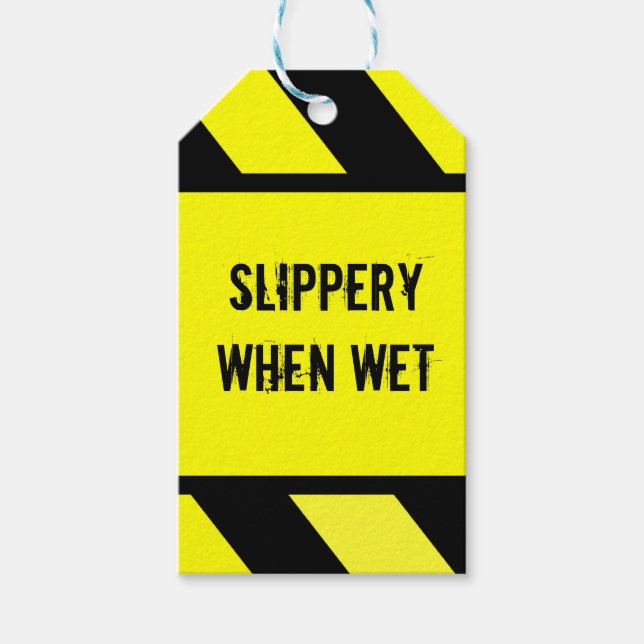 slippery when wet gift tags (Front)