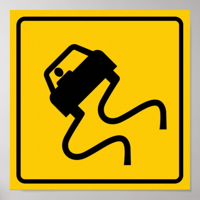 Slippery When Wet Highway Sign (Front)