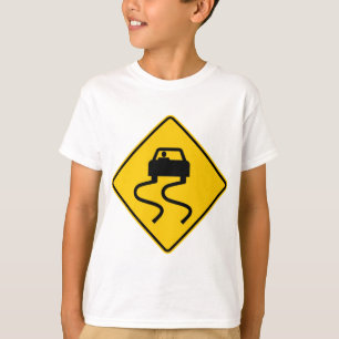 Slippery When Wet Highway Sign T-Shirt