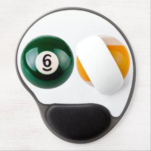 SlipperyJoe 69 hard pool table two billiard balls Gel Mouse Pad