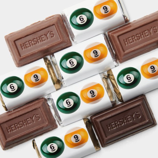 SlipperyJoe 69 hard pool table two billiard balls  Hershey's Miniatures (Assorted)