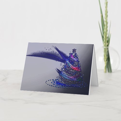 SlipperyJoe Christmas tree beautiful colorful ligh Foil Holiday Card