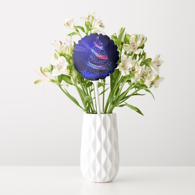 SlipperyJoe Christmas tree digital translucent red Balloon (Vase)