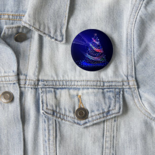 SlipperyJoe Christmas tree digital translucent red Button