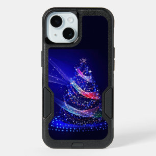 SlipperyJoe Christmas tree digital translucent red iPhone 15 Case