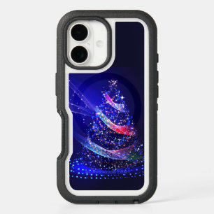 SlipperyJoe Christmas tree digital translucent red iPhone 16 Case