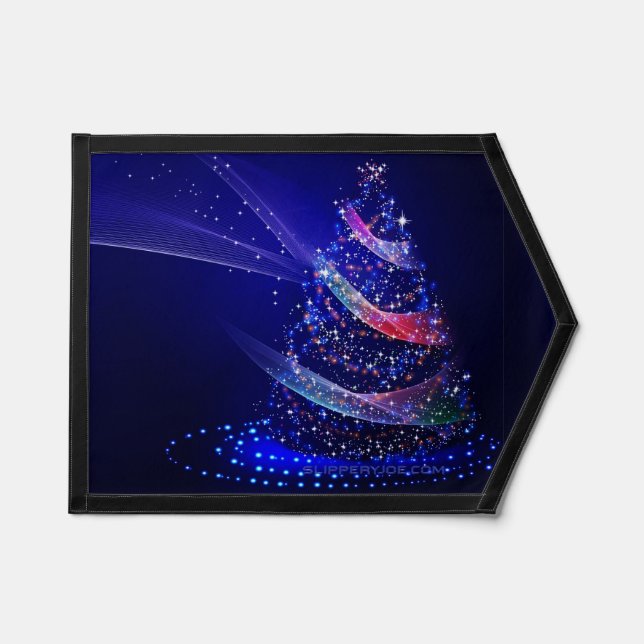 SlipperyJoe Christmas tree digital translucent red Pennant (Front)