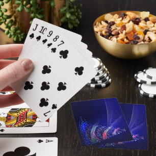 SlipperyJoe Christmas tree digital translucent red Poker Cards
