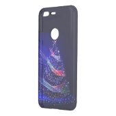 SlipperyJoe Christmas tree digital translucent red Uncommon Google Pixel Case (Back/Left)