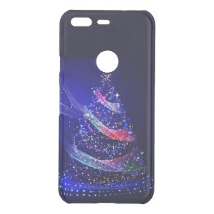 SlipperyJoe Christmas tree digital translucent red Uncommon Google Pixel Case