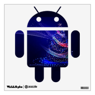 SlipperyJoe Christmas tree digital translucent red Wall Decal