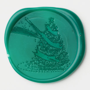 SlipperyJoe Christmas tree digital translucent red Wax Seal Sticker