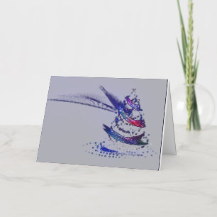 SlipperyJoe digitally rendered Christmas tree beau Foil Holiday Card