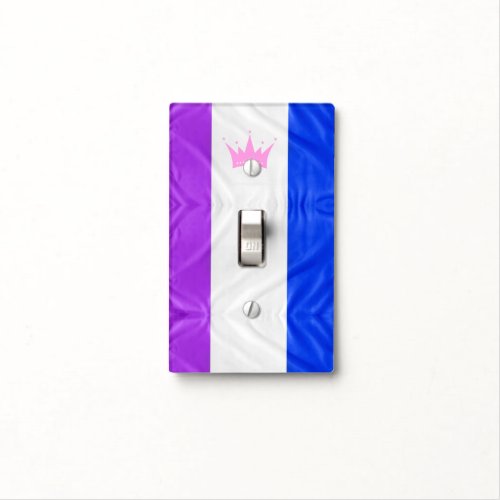 SlipperyJoe drag pride flag purple white blue c Light Switch Cover