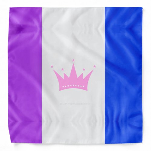 SlipperyJoe drag pride flag purple white blue crow Bandana