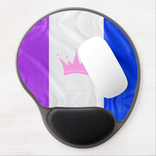 SlipperyJoe drag pride flag purple white blue crow Gel Mouse Pad