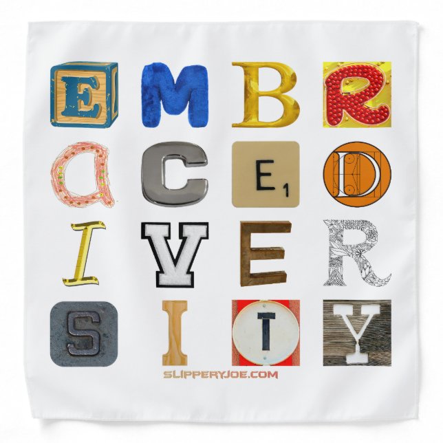 SlipperyJoe embrace diversity metaphor LGBTQIA glo Bandana (Front)