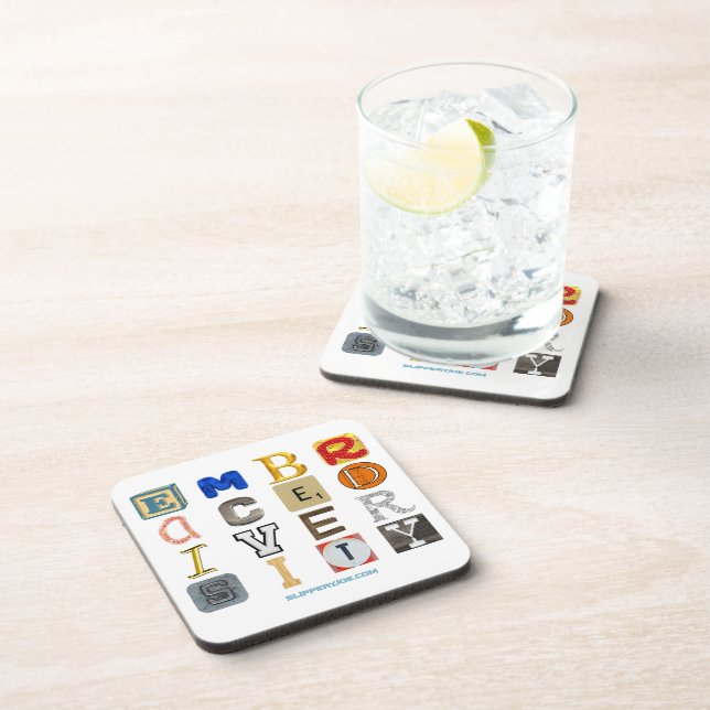 SlipperyJoe embrace diversity metaphor LGBTQIA glo Beverage Coaster (Right Side)