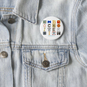 SlipperyJoe embrace diversity metaphor LGBTQIA glo Button