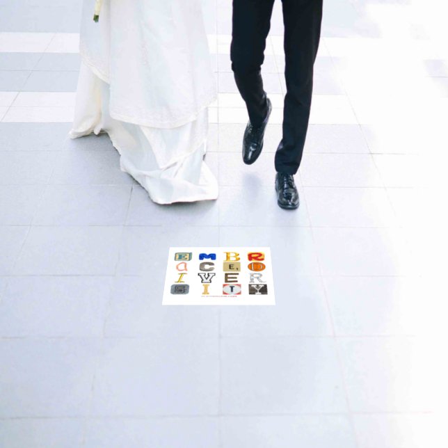 SlipperyJoe embrace diversity metaphor LGBTQIA glo Floor Decals (Wedding)
