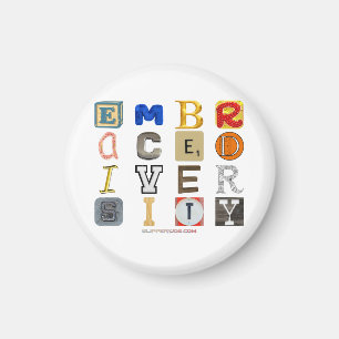 SlipperyJoe embrace diversity metaphor LGBTQIA glo Magnet