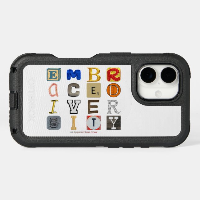 SlipperyJoe embrace diversity metaphor LGBTQIA glo Otterbox iPhone Case (Back Horizontal)