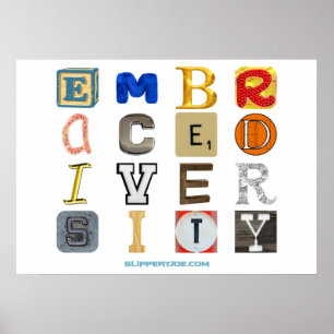 SlipperyJoe embrace diversity metaphor LGBTQIA glo Poster